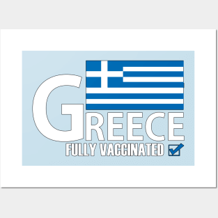 Greece fully vaccinated design Posters and Art